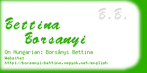 bettina borsanyi business card