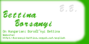 bettina borsanyi business card